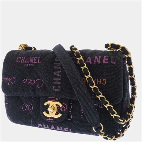 chanel denim small flap bag